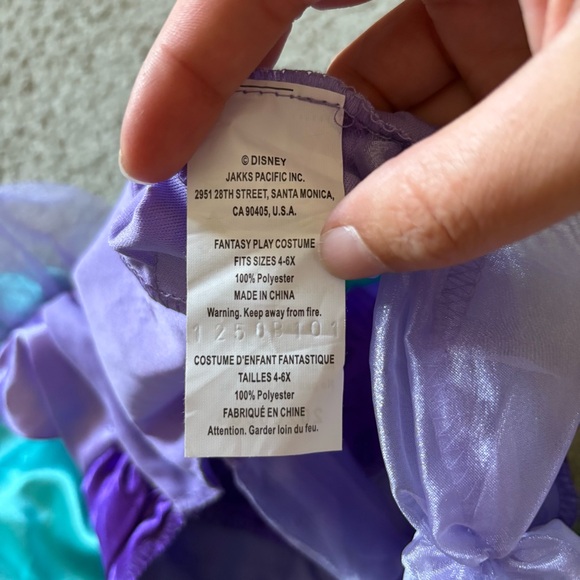 Disney Little Mermaid 4-6X Ariel Dress Costume Blue Purple Princess Cruise Land - Picture 4 of 5